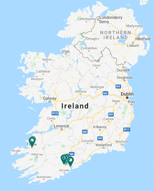 LOCATION OF THE SIX CAMPUSES THAT FORM MUNSTER TECHNOLOGICAL UNIVERSITY